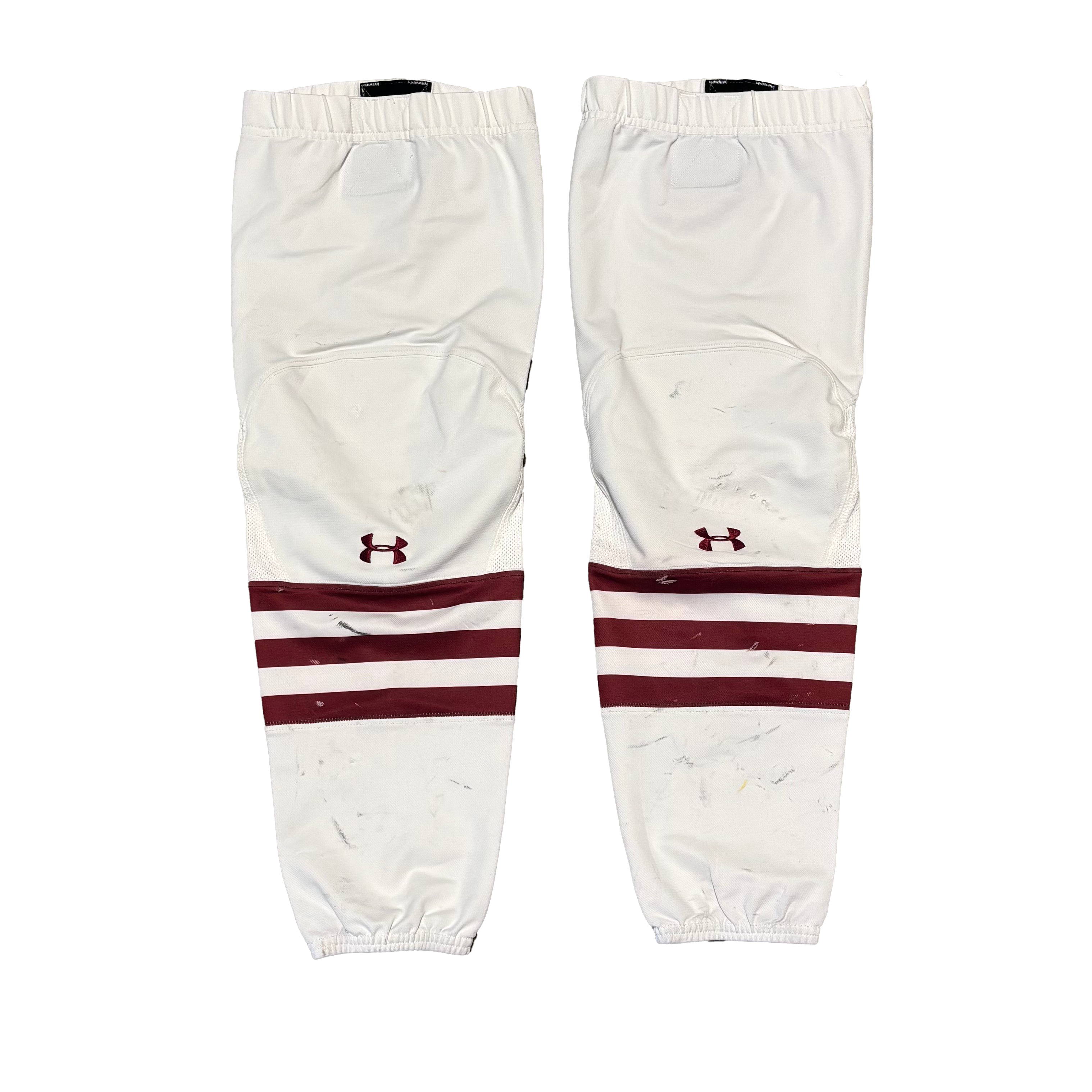 NCAA - Used Under Armour Hockey Socks (White/Maroon)